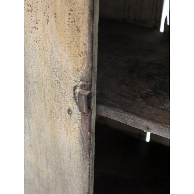 Antique Primitive Painted Farmhouse Cupboard Shelving For Sale - Image 16 of 18