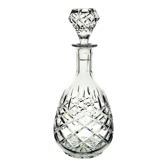 Rogaska Crystal Hamilton Lead Crystal Decanter With Stopper 10.75" For Sale