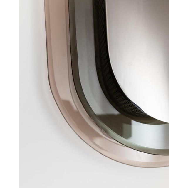 Mirrored Glass Wall Lamp, Italy, 1970s For Sale - Image 9 of 11