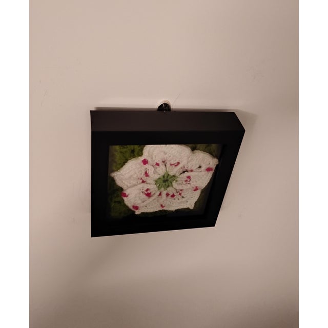 Contemporary Connecticut Mountain Laurel State Flower Fiber Art For Sale - Image 3 of 8