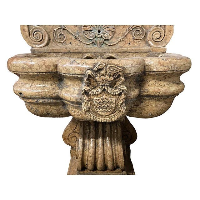 Stone Wall Fountain with Putto, 1980s For Sale - Image 7 of 10