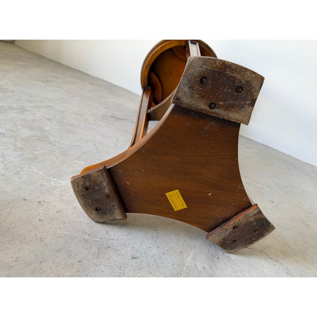 Theodore Alexander Empire Style Solid Mahogany Pedestal With Brass Gallery For Sale - Image 11 of 12