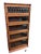1980's Oak 5-Section Modular Barrister Bookcase With Leaded Glass top. Handsome vintage oak barrister-style stacking...