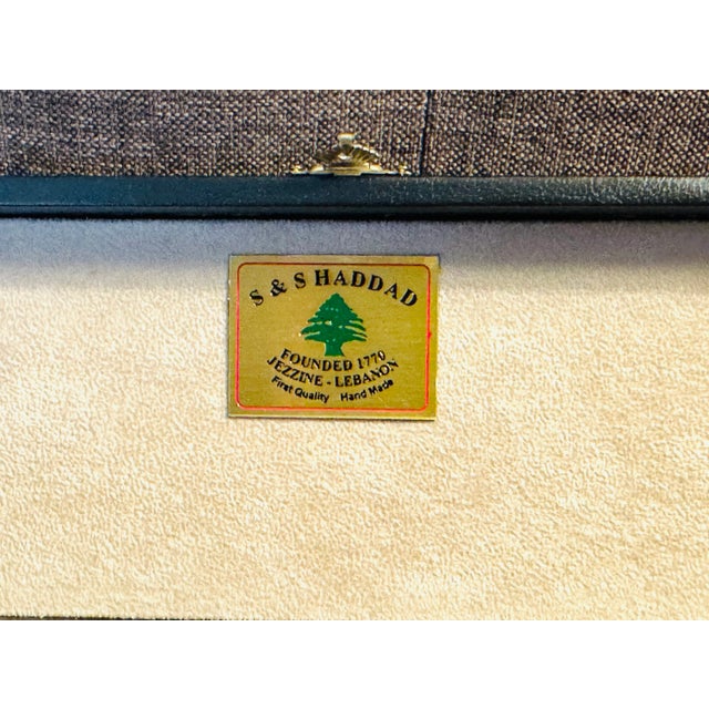 New Late 20th Century Authentic S&s Haddad Family Jezzine Dessert Server Never Used For Sale - Image 10 of 12