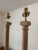 American Vintage Traditional Pine Column Lamps, With Acrylic Base & Cotton Double Twist Cords - a Pair For Sale - Image 3 of 6