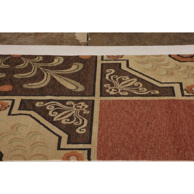Beige Brown 18th-Century European Style Contemporary Flat Weave by Rug & Kilim For Sale In New York - Image 6 of 8