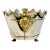 Mid 20th Century Neoclassical Silver Plate & Brass Rafraichissoir Wine Cooler / Montieth Ice Bucket With Lion Mask Handles For Sale