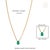 1.63ct Pear Cut Emerald Solitaire Modern Necklace in 14k Yellow Gold-18 Inch Length For Sale - Image 11 of 16
