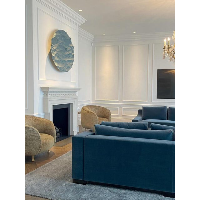 Large Blue Ceramic Wall Sculpture by Mathieu Lehanneur Pocket Ocean, France, 2019 For Sale - Image 6 of 12