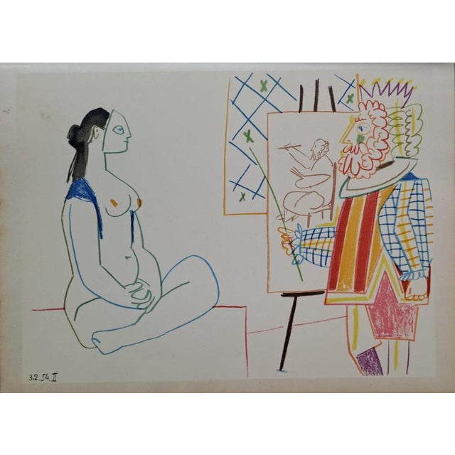 Pablo Picasso, The Masked Nude Woman and the King, 1954, Lithograph For Sale - Image 6 of 6