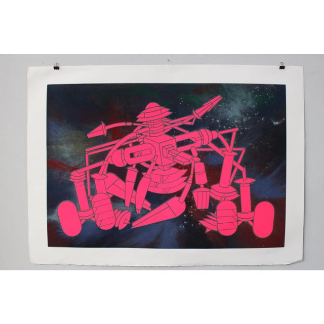 Macchina Inutile 2 Lithograph by Renato Volpini, 1970s For Sale - Image 4 of 4