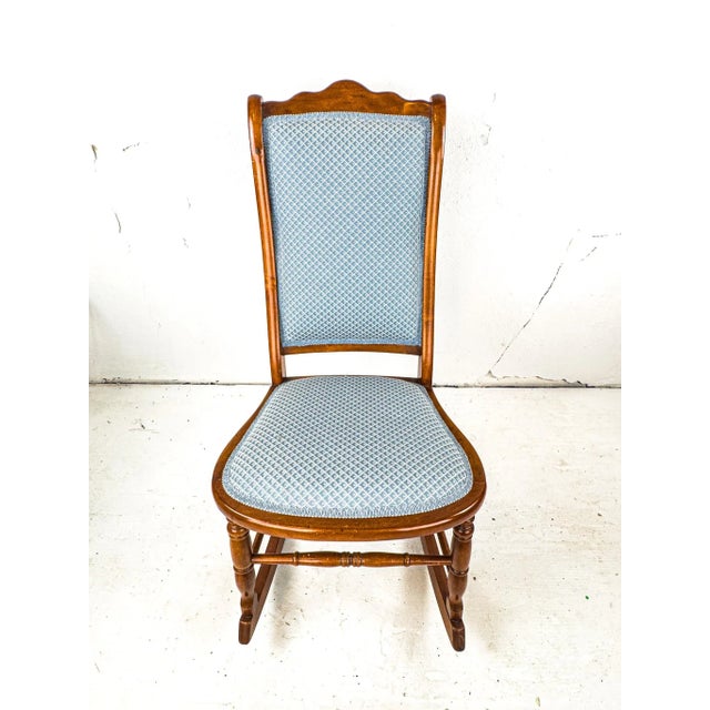 Brown Early 20th Century Victorian Style Rocking Chair For Sale - Image 8 of 13