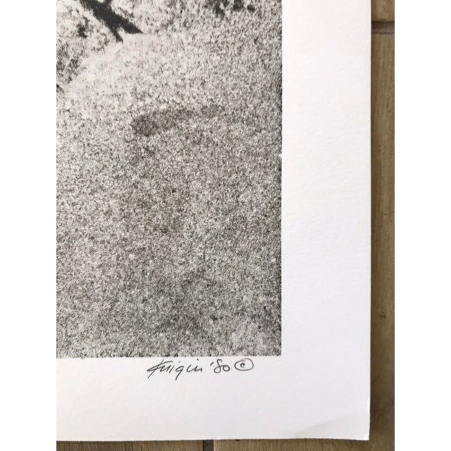 Printmaking Materials Original Vintage Lithograph by Michael Knigin, "Boldest Native", #142/300, Signed, 1980 For Sale - Image 7 of 8
