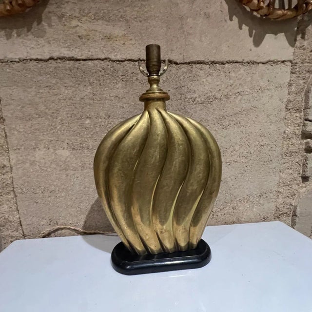 1940s 1940s Regency Bronze on Black Table Lamp Style Arturo Pani Mexico For Sale - Image 5 of 11