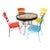 Vintage Mid-Century Stamped-Steel Strap/Slat-Back Patio Dining Chairs (Bistro/Café Form), 1950s–60s. For Sale