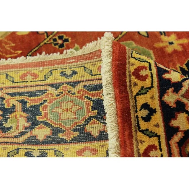 Traditional Handwoven Persian Heriz Style Area Rug 5’1″ X 7’0″ For Sale - Image 3 of 11