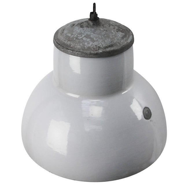 Dutch grey industrial factory light by Philips Thick quality Enamel. Metal top. Used in warehouses and factories. Double...