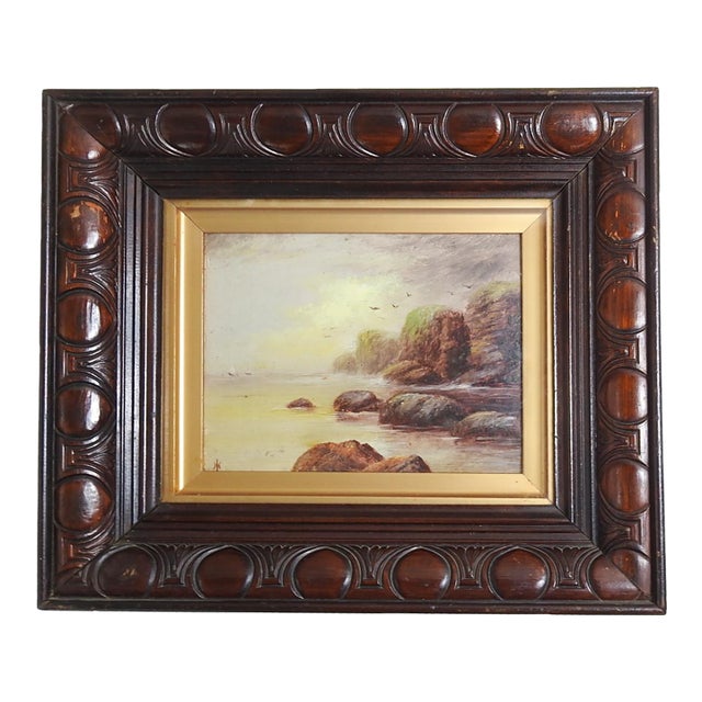 1911 Lands End Cornwall Rocky Coast Painting For Sale