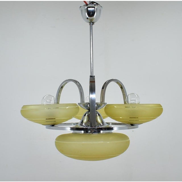 1930s Art Deco Chandelier, 1930s For Sale - Image 5 of 18