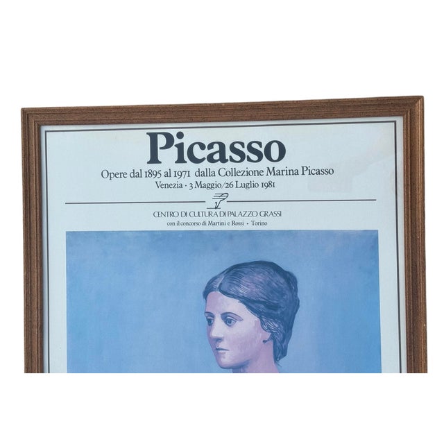 Vintage Italian Exhibit Poster for Picasso Exhibit in Venice, Italy 1981 For Sale In Phoenix - Image 6 of 6