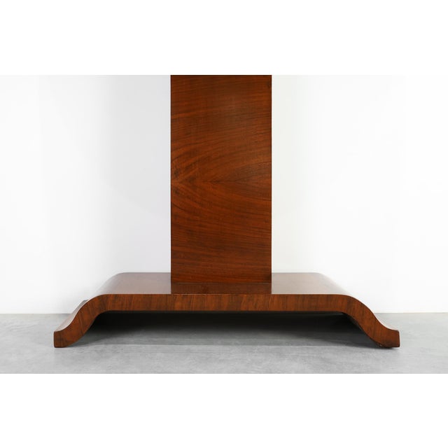 Brown Art Deco Console Table in Walnut Veneer, 1920s For Sale - Image 8 of 12