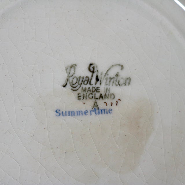 Vintage 1940s Royal Winton "Summertime" Square Chintz Dessert Plate For Sale - Image 11 of 11