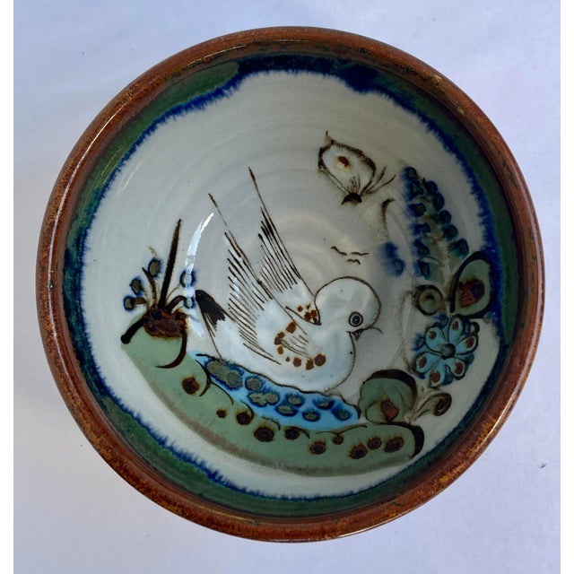 1960s Hand-Painted Mexican Tonala Pottery by Ken Edwards Collection - Set of Six For Sale - Image 10 of 18