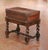 19th Century English Leather Suitcase on Walnut Stand Side Table For Sale - Image 11 of 13