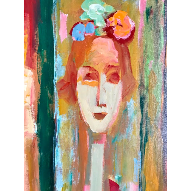 Original oil painting by artist Murat Kaboulov. From artist’s estate. It is a figurative composition in expressionist...