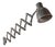 Grey Scissor Wall Lamp by H. Th. J. A. Busquet for Hala Zeist, Netherlands, 1940s For Sale