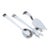 1960s Mid-Century Modern Royal Arden Hickman for Three Crowns Silversmiths — Silver-Plated 3-Piece Serving Set For Sale