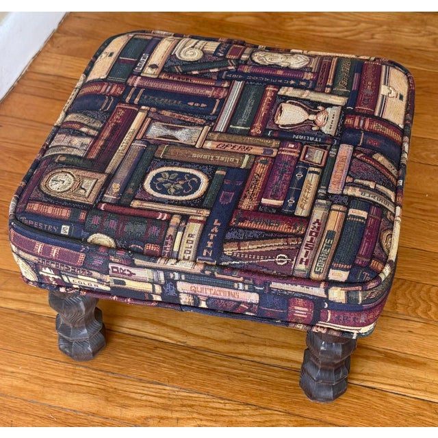 1960s Small Midcentury Library Foot Stool For Sale - Image 5 of 6