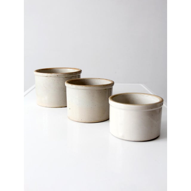 Early 20th Century Vintage Stoneware Crocks Set of 3 For Sale - Image 5 of 13