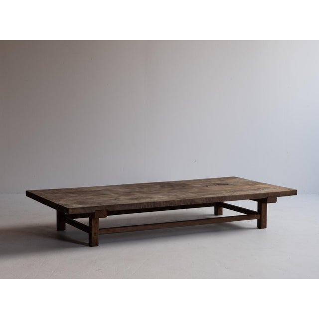 Japanese Old Wooden Low Table/Wabisabi Coffee Table/1868-1920 For Sale - Image 4 of 12