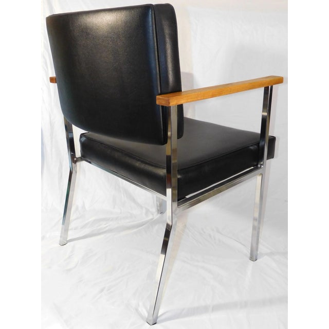 1970s Vintage Cole / Litton Restored Chrome & Vinyl Office Arm Chair For Sale - Image 10 of 18