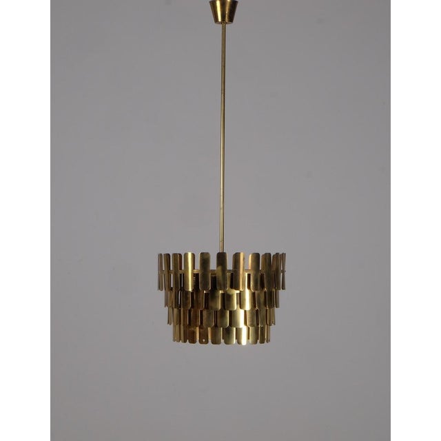 Swedish Brass Pendant attributed to Tyringe Konsthantverk, 1960s For Sale - Image 12 of 13