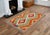Abstract Retro Kilim Gray Rust Hand-Woven Wool Rug For Sale - Image 3 of 9
