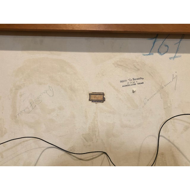 Textile Mid 20th Century Painting Of Young Girls By Anna Salvatore For Sale - Image 7 of 7