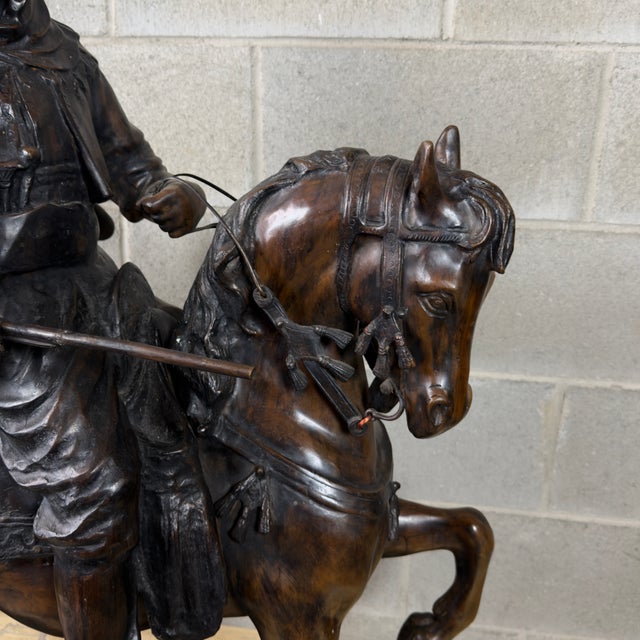 De Martino, Large Sculpture of Hunter on Horseback, 20th Century, Bronze For Sale - Image 11 of 18
