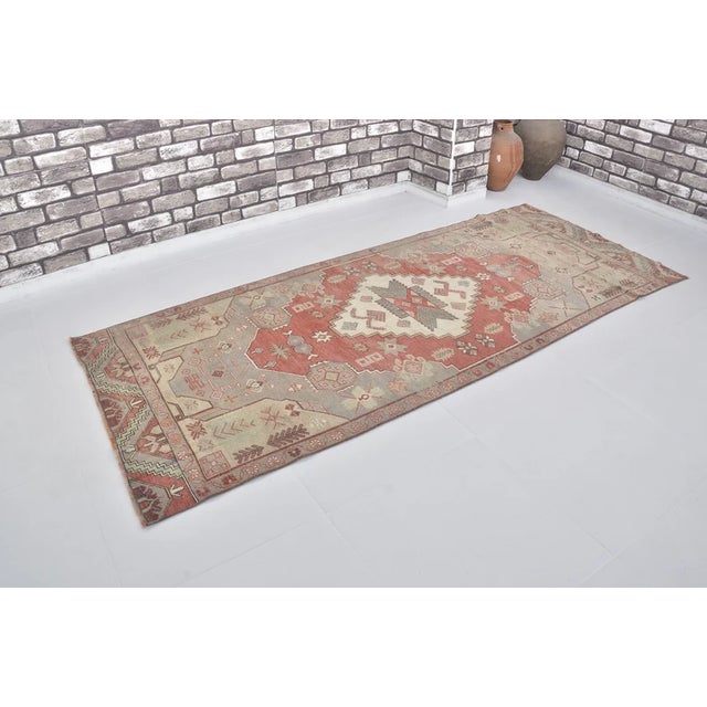 Handmade wool carpet in Turkish Anatolia , Vintage Oushak Rug,Turkish Vintage Anatolian Rug, Handmade wool Rug . One Of...