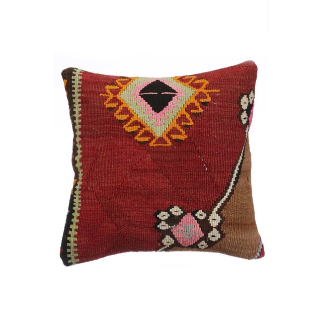 Decorative Kilim Pillow Cover For Sale - Image 4 of 4