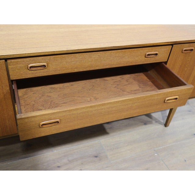 Wood Mid Century Modern Vintage Teak Credenza Sideboard by Nathan Danish Style For Sale - Image 7 of 15