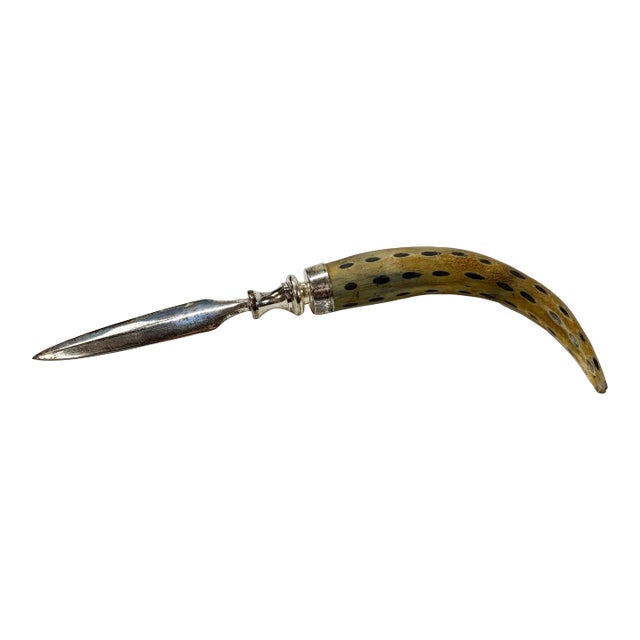 Vintage Faux Horn Handle Letter Opener For Sale
