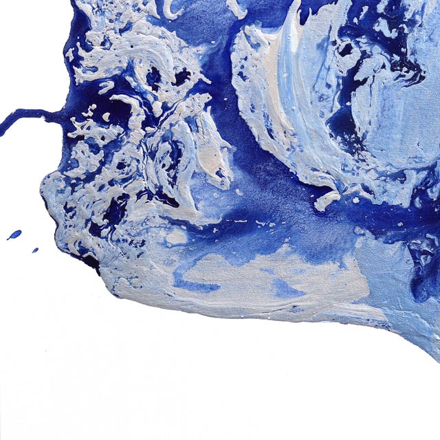 Textile Winter Solstice - Original Contemporary Abstract Acrylic Painting on Canvas For Sale - Image 7 of 9