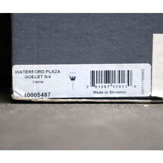 Waterford Crystal 9.5" Plaza Goblet - Set of 4 *New in Open Box* For Sale - Image 10 of 11