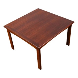 1960s Mid Century Danish Modern End Table Side Square Teak Denmark Coffee For Sale