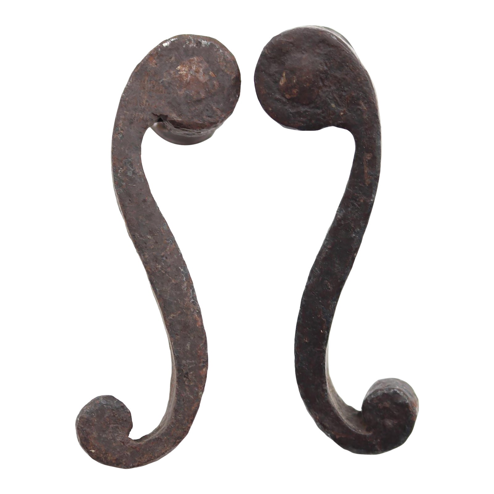 Pair of Arts & Crafts Cast Iron Lever Handles | Chairish