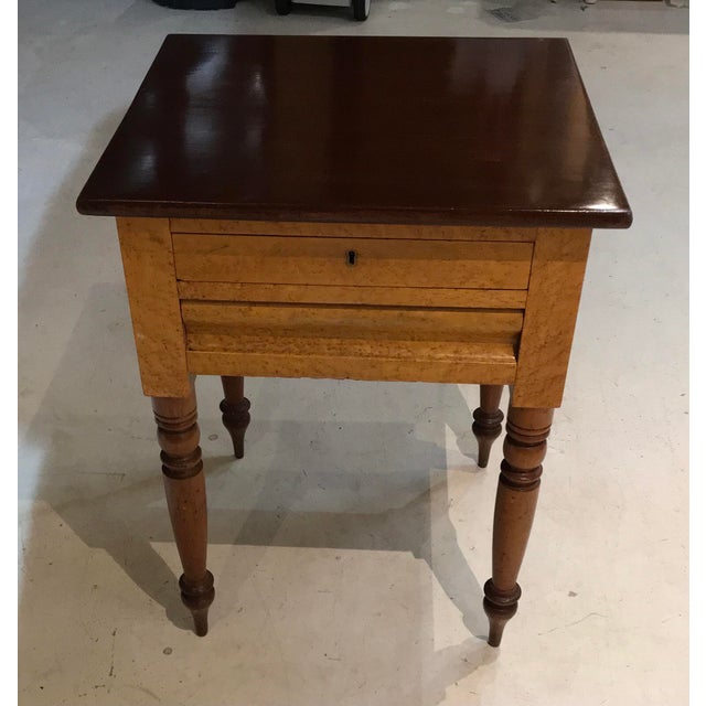 Antique Birds Eye Maple Two Drawer Nightstand Chairish