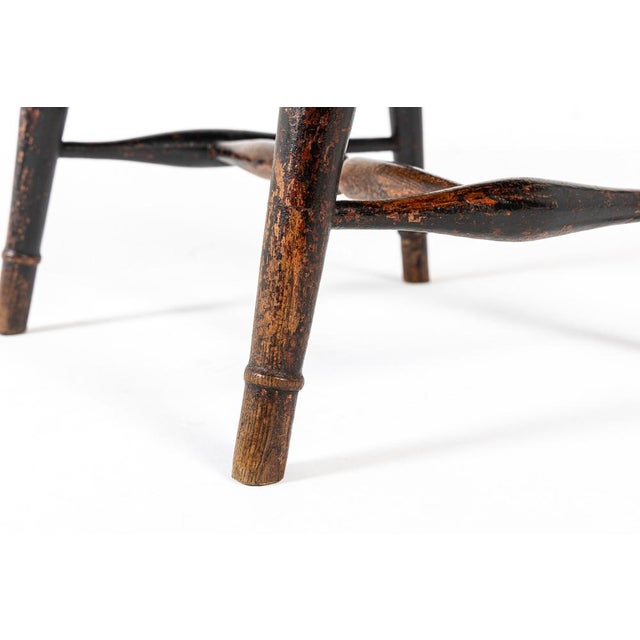 Antique English Ash Comb Back Windsor Chair For Sale - Image 10 of 14