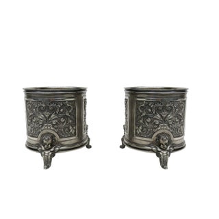 Tin Wine Bottle Stand by A. Reith, 1880s, Set of 2 For Sale